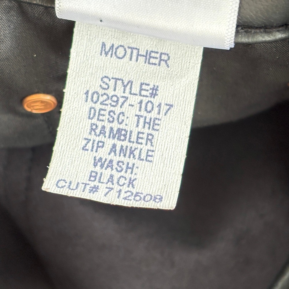 Mother NEW Rambler Zip Ankle Faux Leather Straight Leg Jeans Womens 30 Minimal - Picture 10 of 10